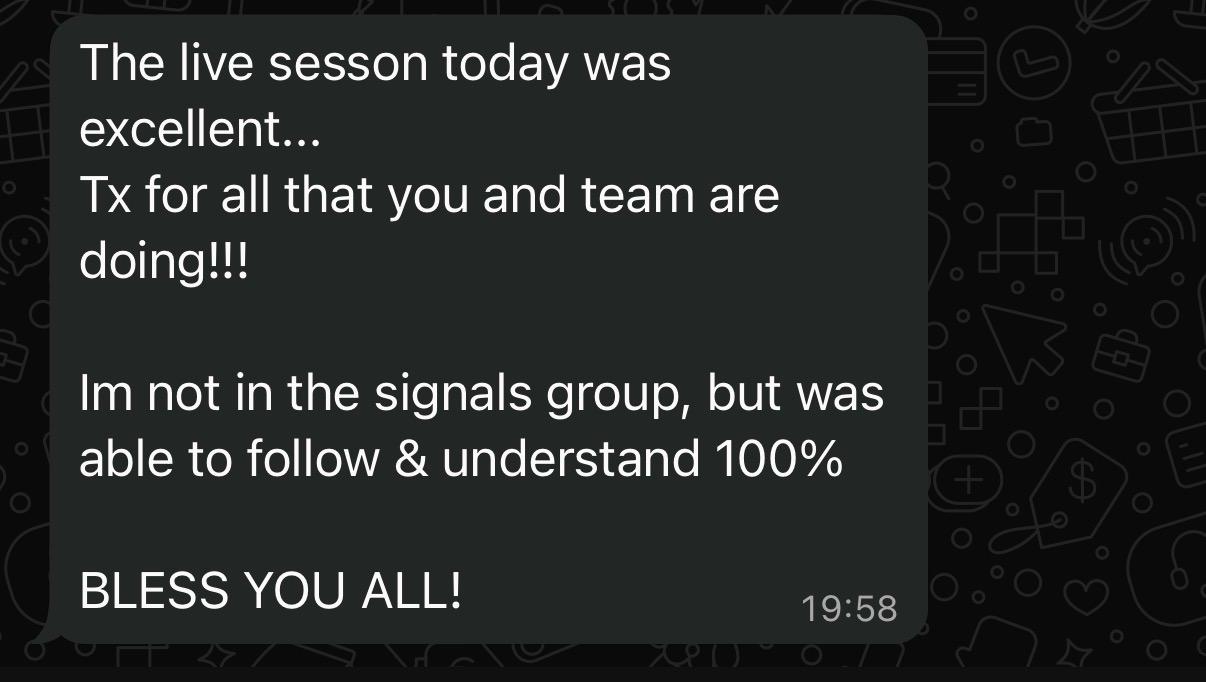Trading challenge result screenshot from previous participant